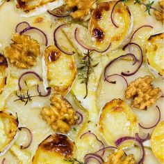 Flammkuchen"fromme Helene" Birne / Feta
